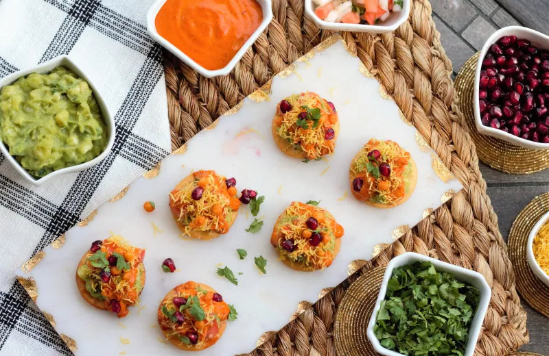 Indian Snack:  Avocado Sev Puri