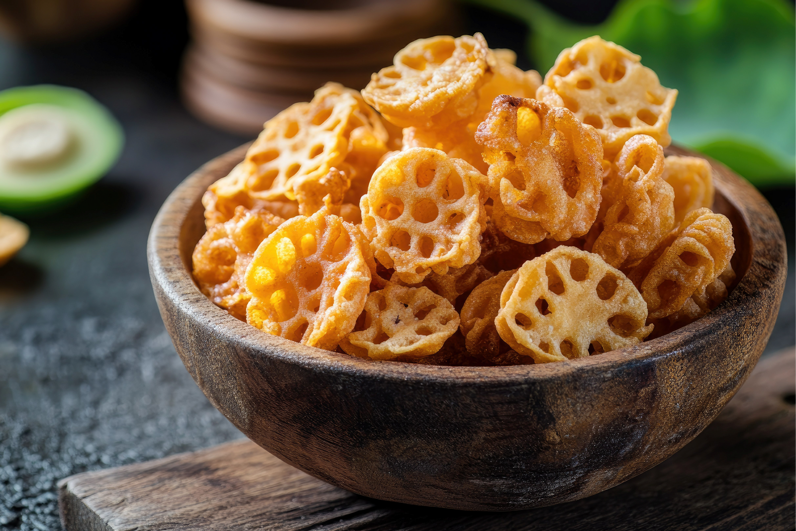 Indian Snack: Crispy Lotus Stem Chips