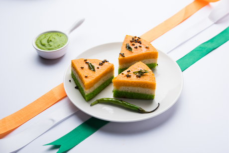 Brunch Idea: Tri Color Dhokla (Independence Day Special)
