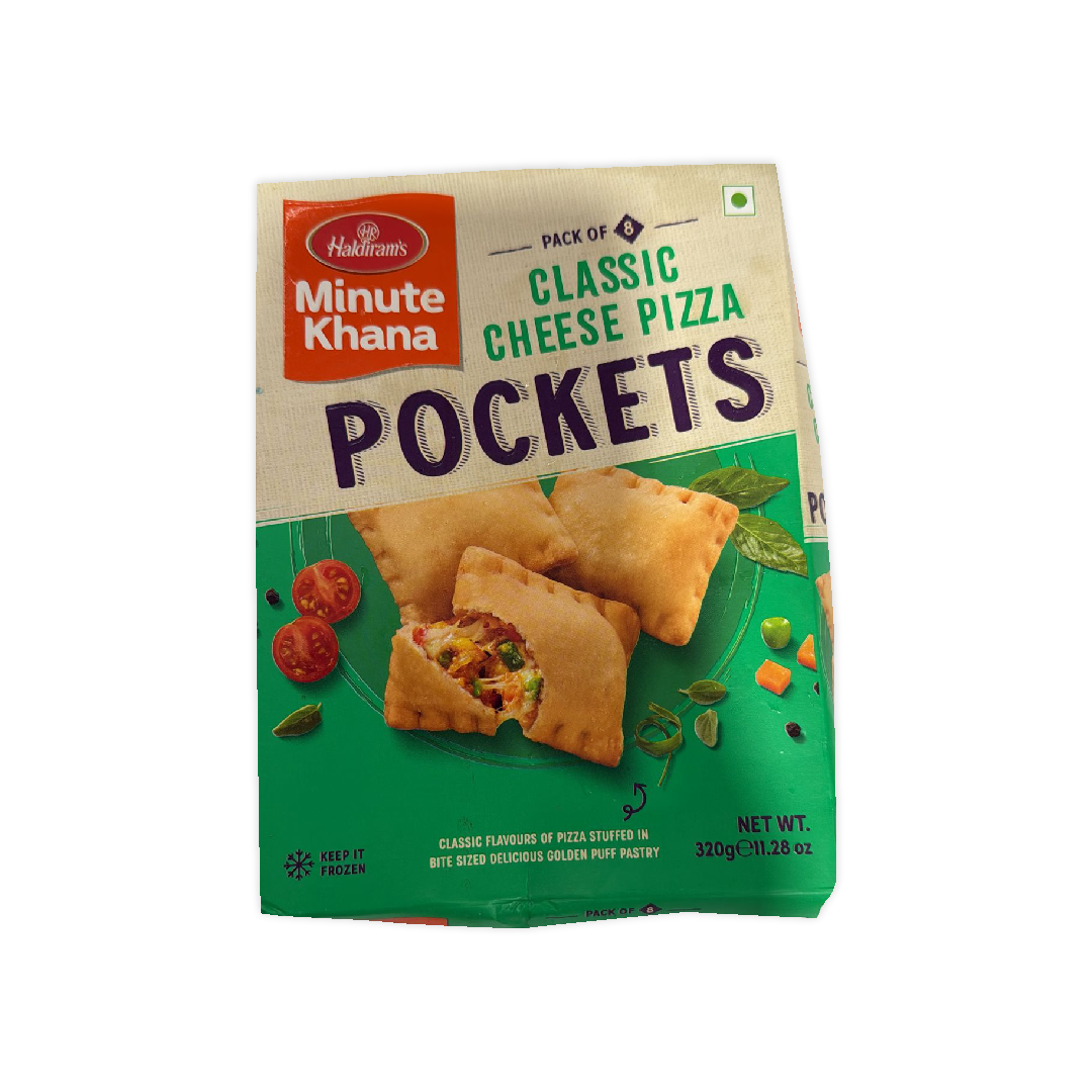 HALDIRAM'S MINUTE KHANA CLASSIC CHEESE PIZZA POCKETS