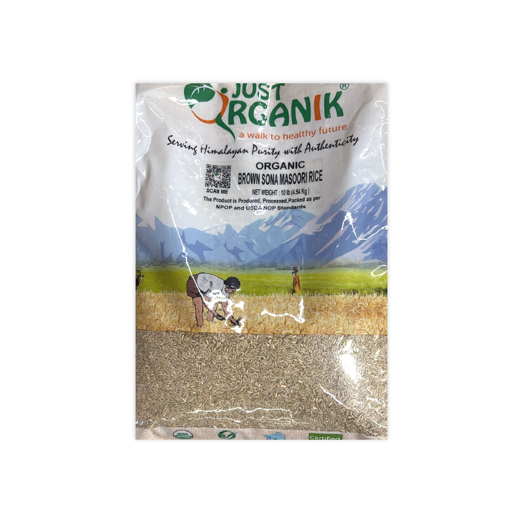 JUST RGAMIK ORGANIC BROWN SONA MASOORI RICE