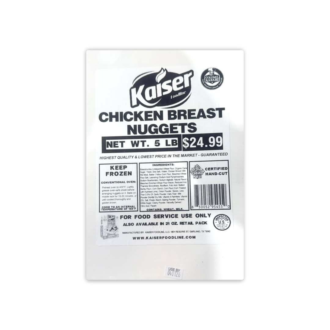 KAISER COLONEL KABABZ CHICKEN BREAST NUGGETS