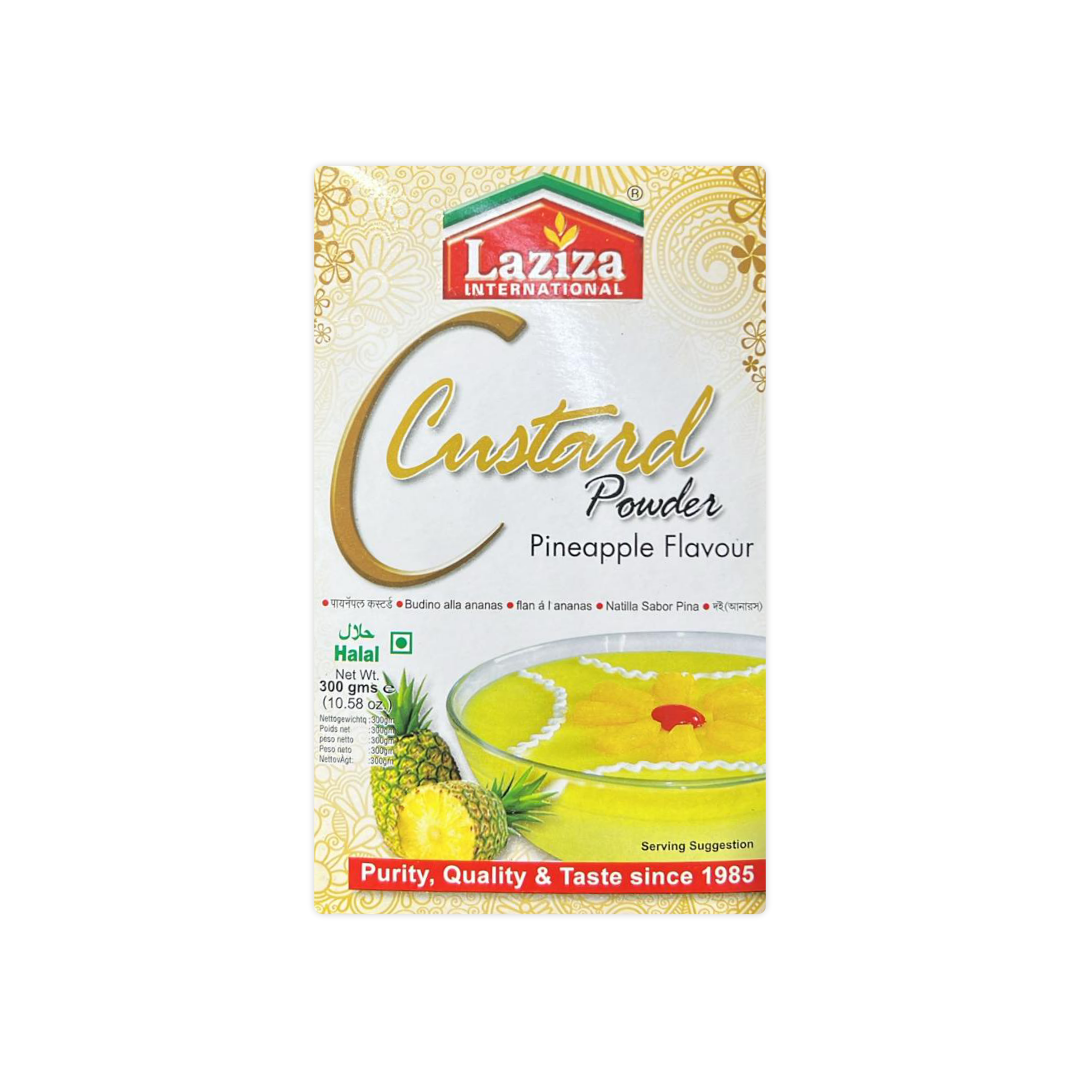 LAZIZA INTERNATIONAL CUSTARD POWDER PINEAPPLE FLAVOUR