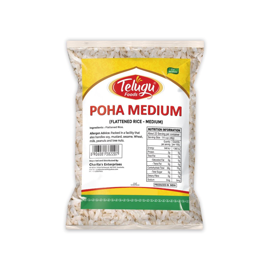 TELUGU FOODS POHA MEDIUM ( FLATTENED RICE )