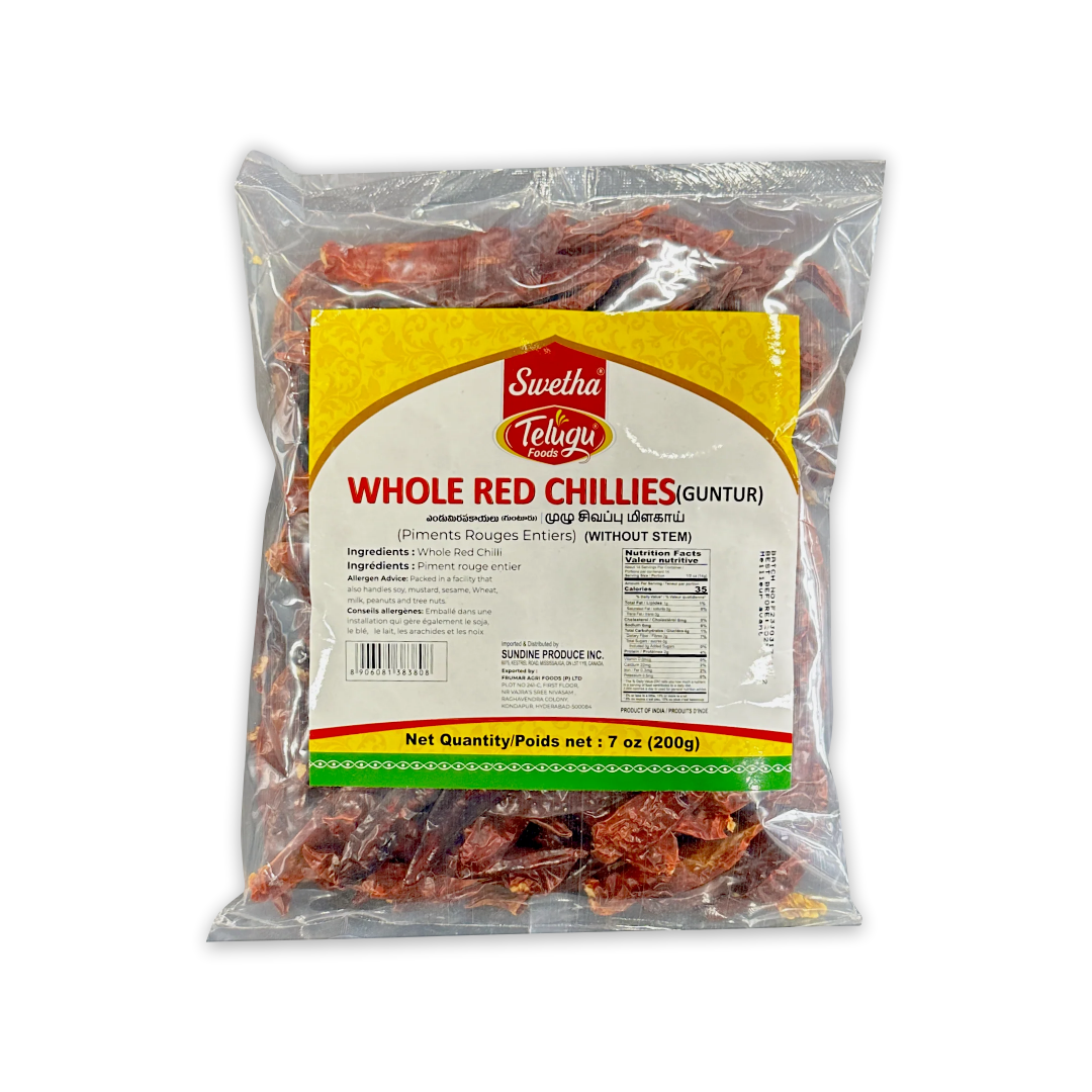 TELUGU FOODS WHOLE RED CHILLIES