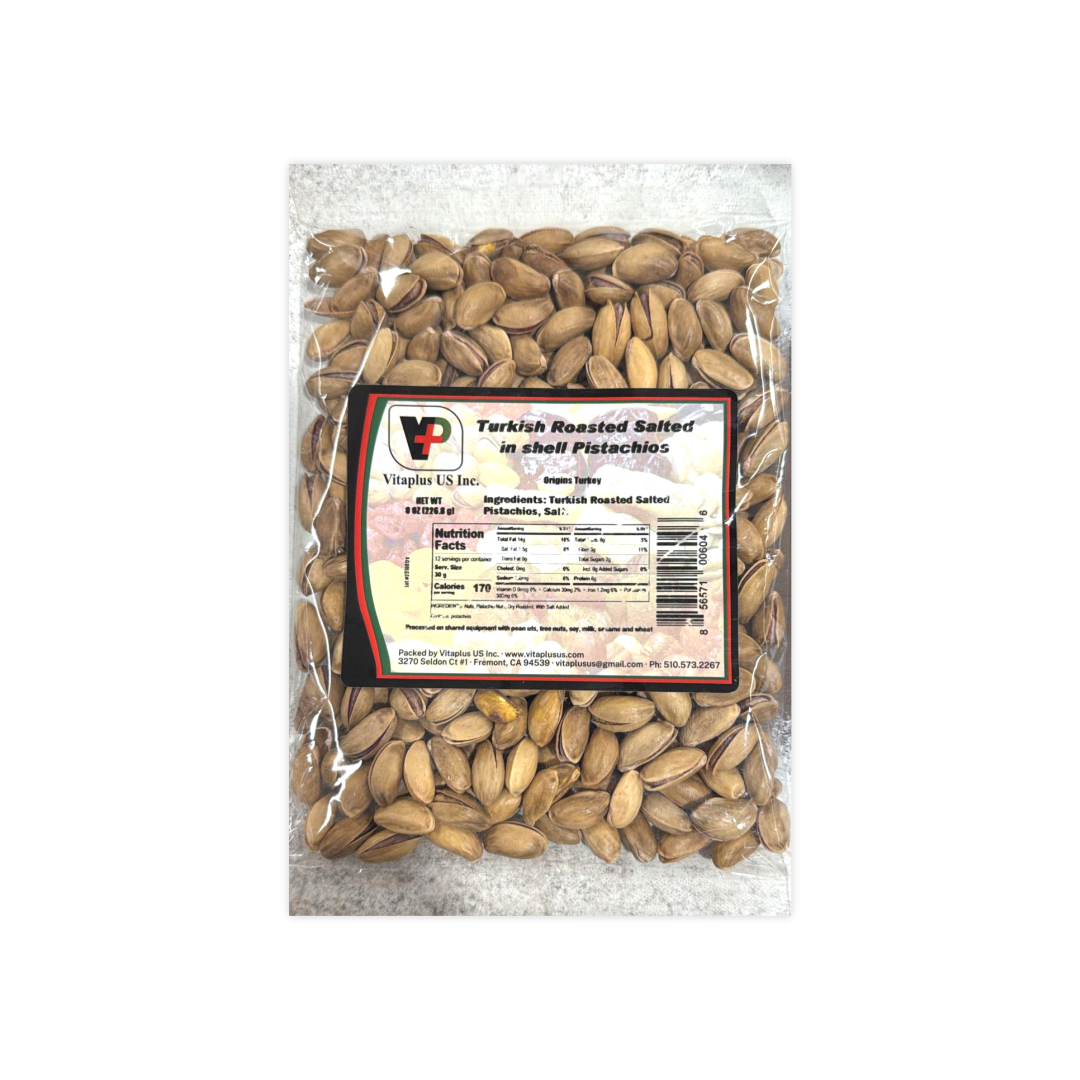 VITAPLUS US INC.TURKISH ROASTED SALTED IN SHELL PISTACHIOS