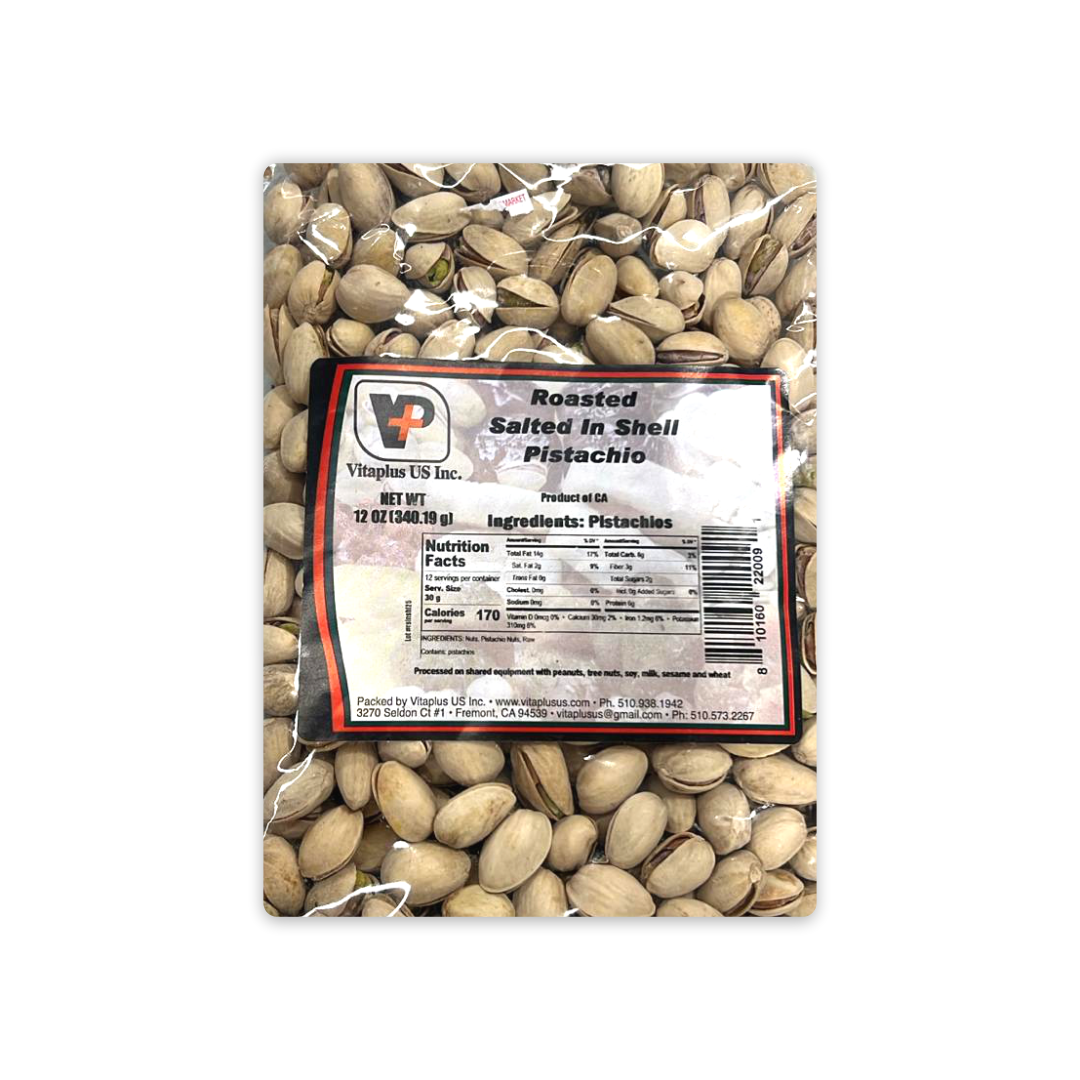 VP ROASTED SALTED IN SHELL PISTACHIO