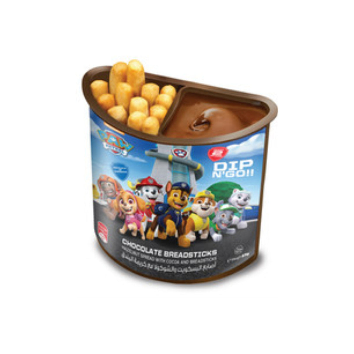 DIP N'GO - PAW PATROL BREADSTICKS WITH HAZELNUT COCOA CREAM