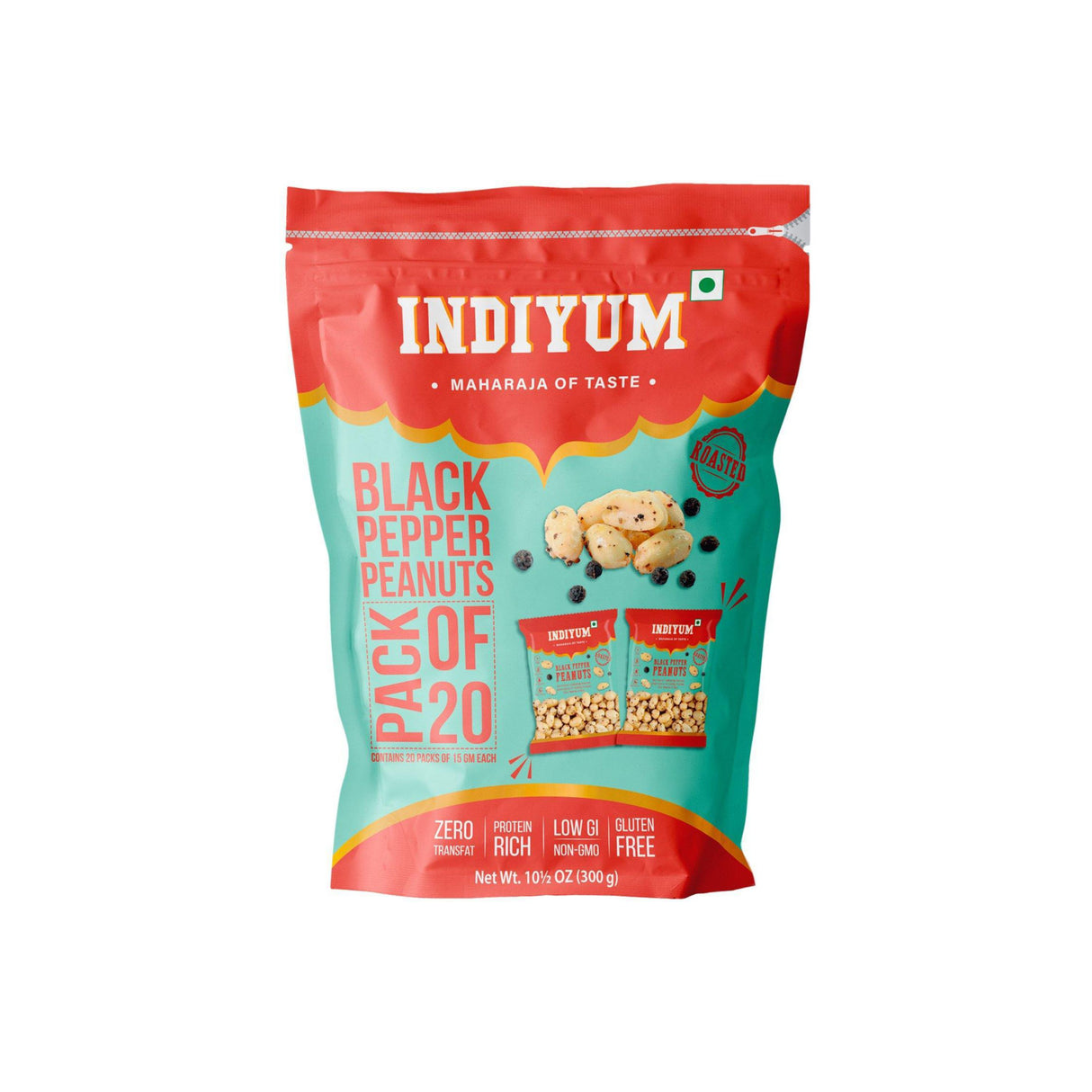 INDIYUM BLACK PEPPER PEANUTS PACK OF 20