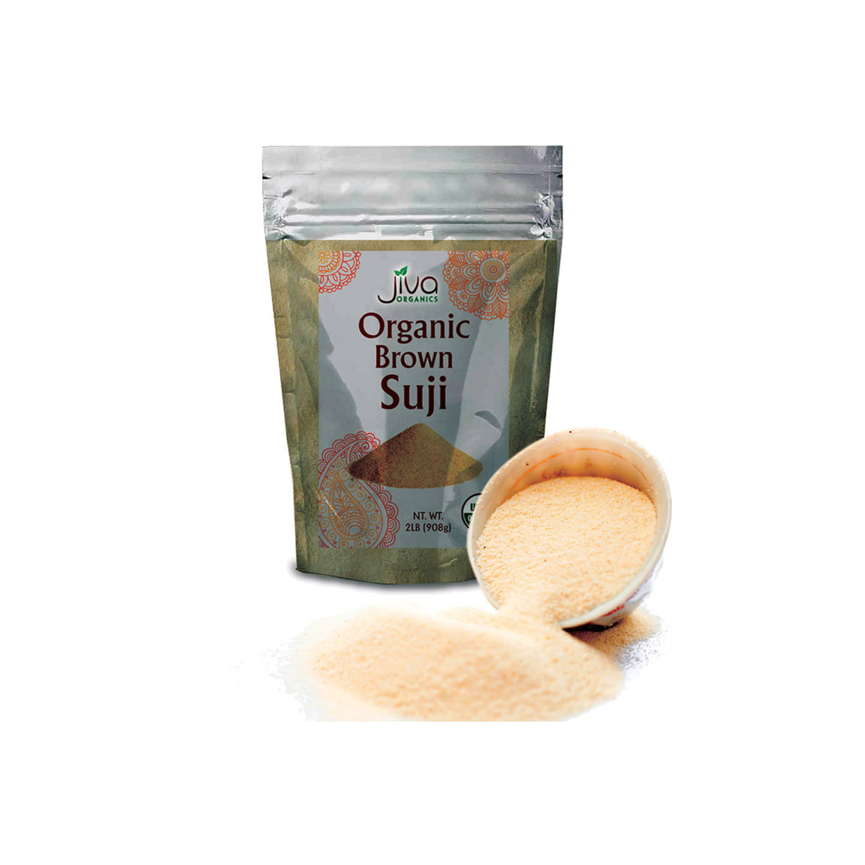 JIVA ORGANICS ORGANIC BROWN SOOJI