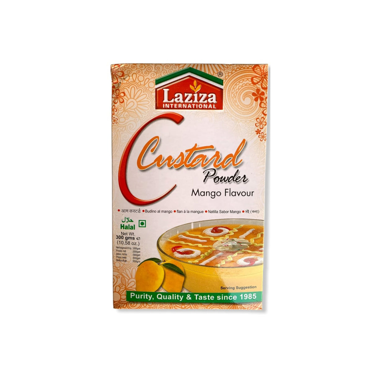 LAZIZA INTERNATIONAL CUSTARD POWDER MANGO FLOVOUR