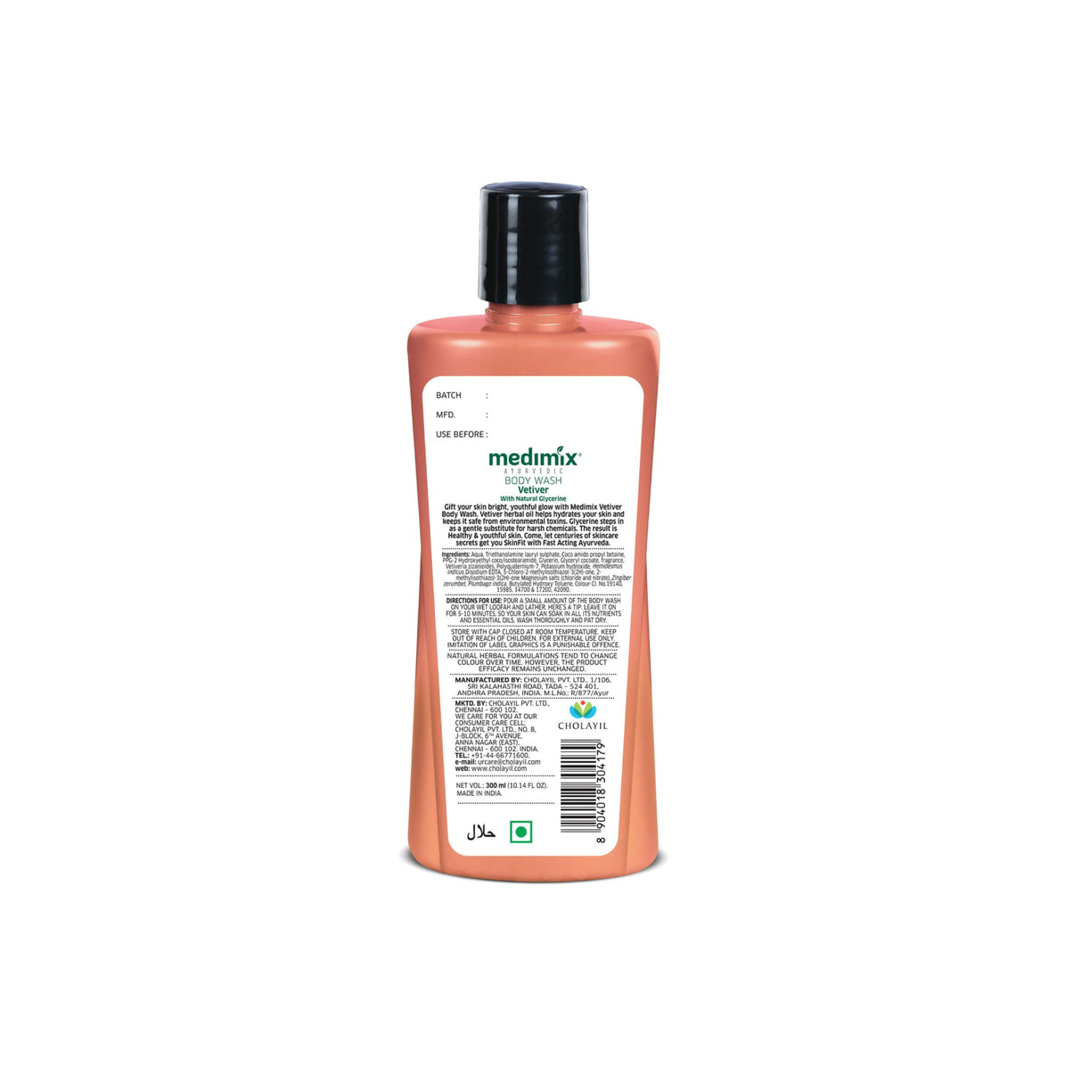 MEDIMIX BODY WASH- VETIVER WITH NATURAL GLYCERINE 300ML