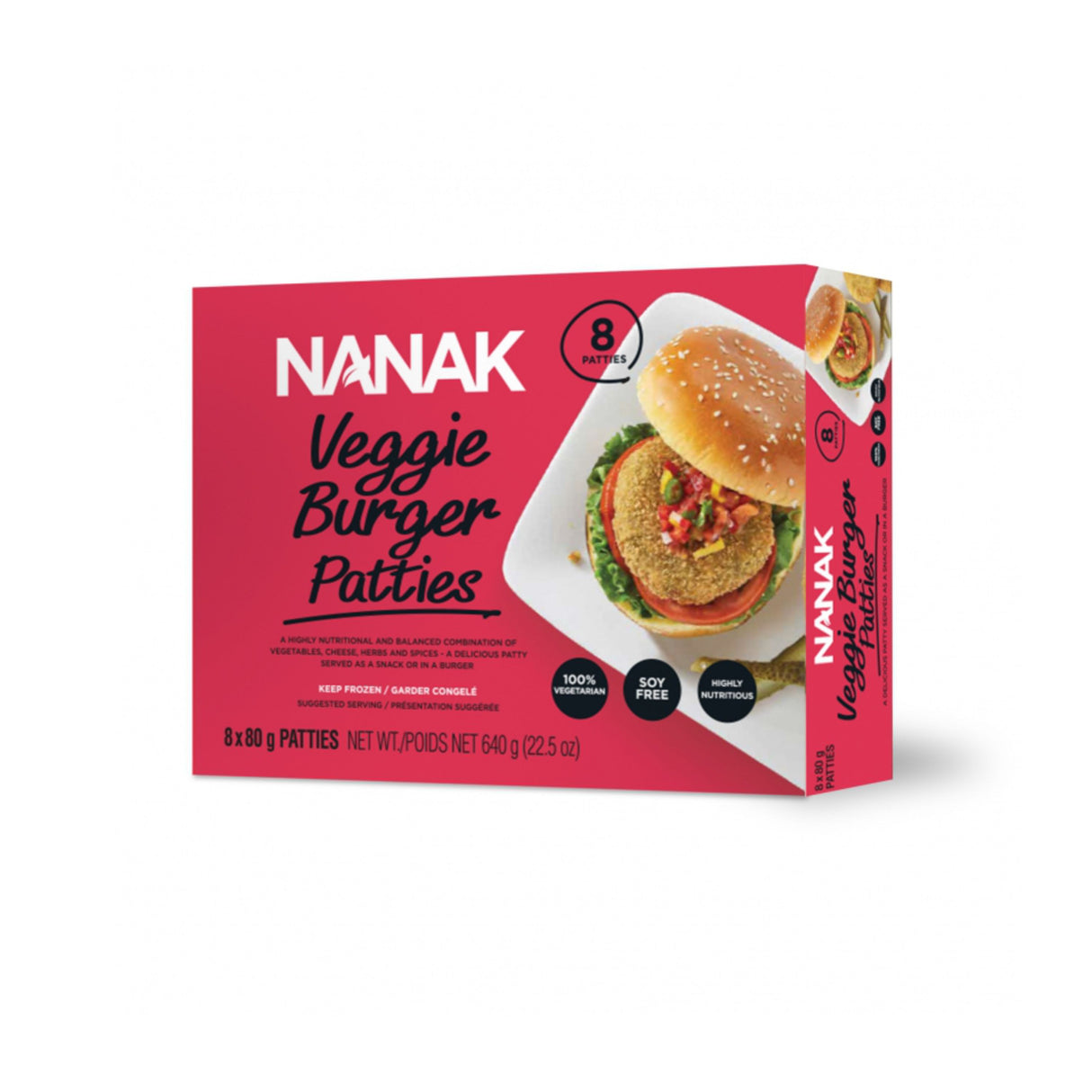 NANAK VEGGIE BURGER PATTIES (8 PCS)