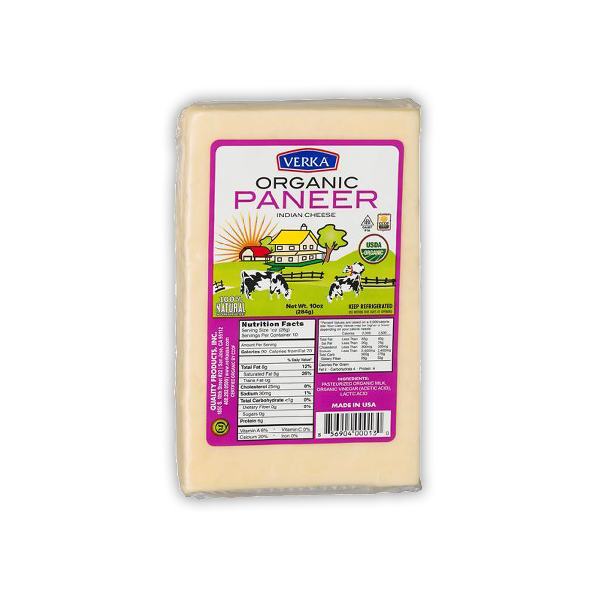 VERKA ORGANIC PANEER (INDIAN CHEESE)