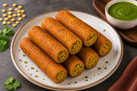 Indian Snacks: Moong Dal Bread Rolls