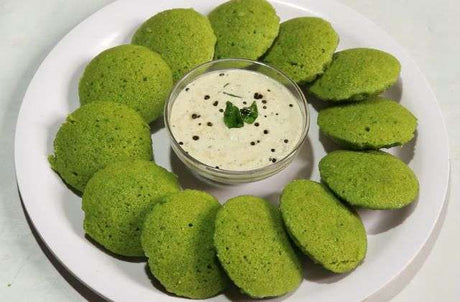 Healthy Recipe: Spinach and Corn Idlis