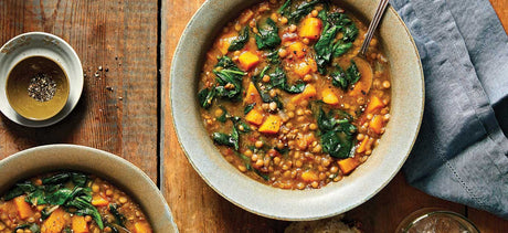 Healthy Breakfast: Spinach and Lentil Soup