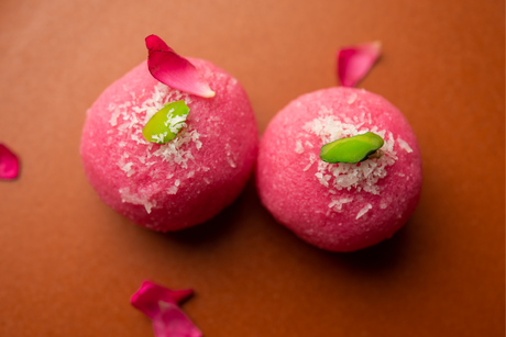Indian Sweet: Rose Coconut Ladoo (Rakshabandhan specail)