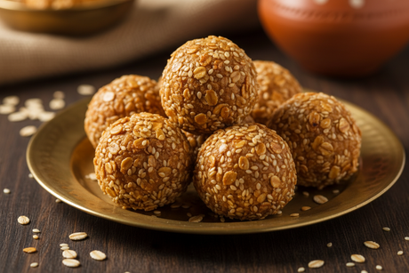 Indian Sweets: Oats Sesame Ladoo