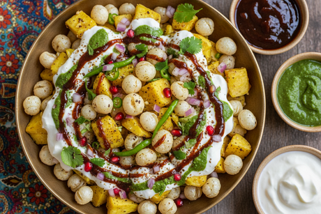 Indian Snacks: Sweet Potato and Makhana Chaat