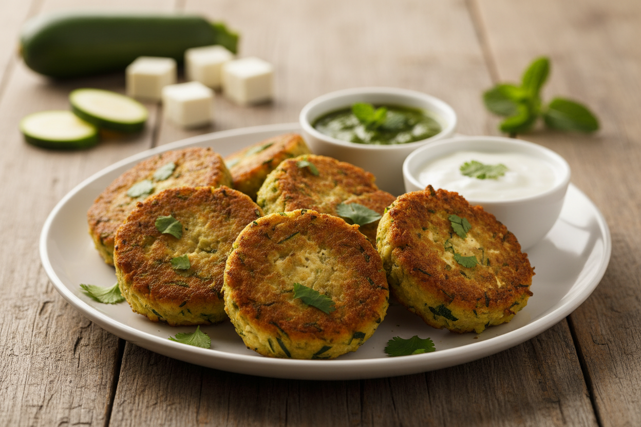 Healthy Recipe: Zucchini Paneer Tikkis