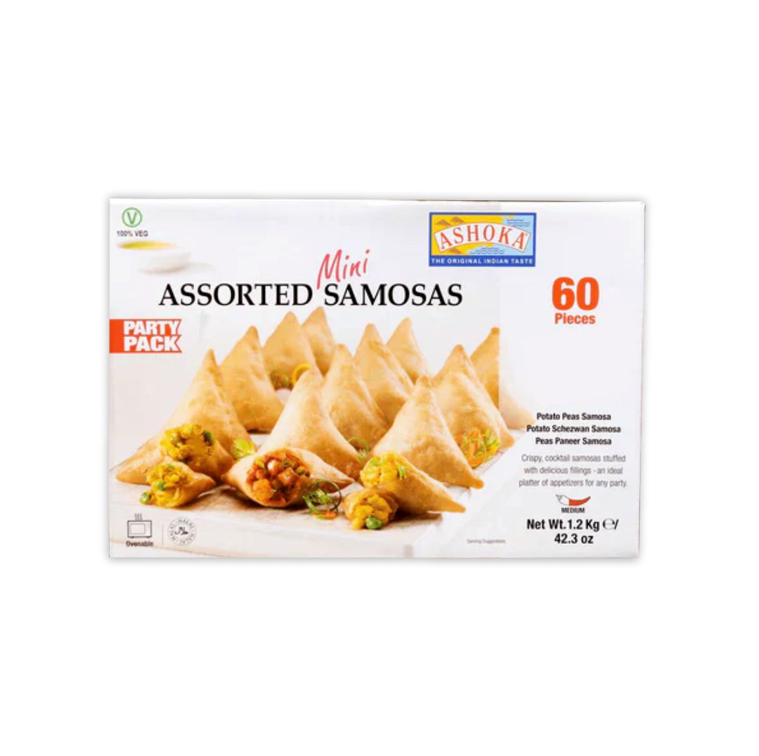 ASHOKA MINI ASSORTED SAMOSAS 60 PCS – New Indian Supermarket, Tracy