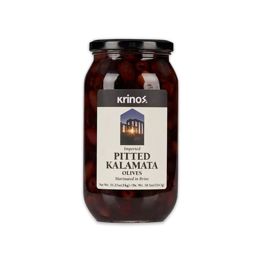 KRINOS PITTED KALAMATA OLVES