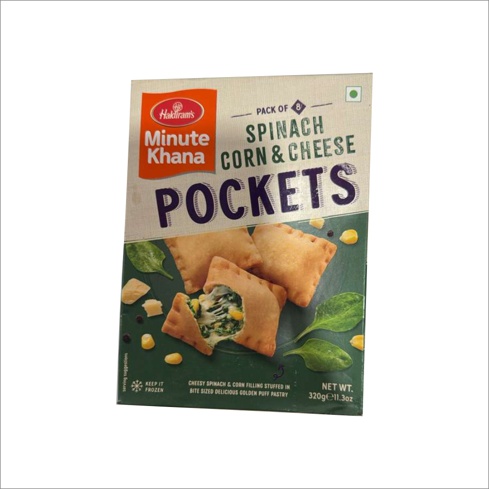 Haldirams Spinach Corn Cheese Pockets (Pack of 8)