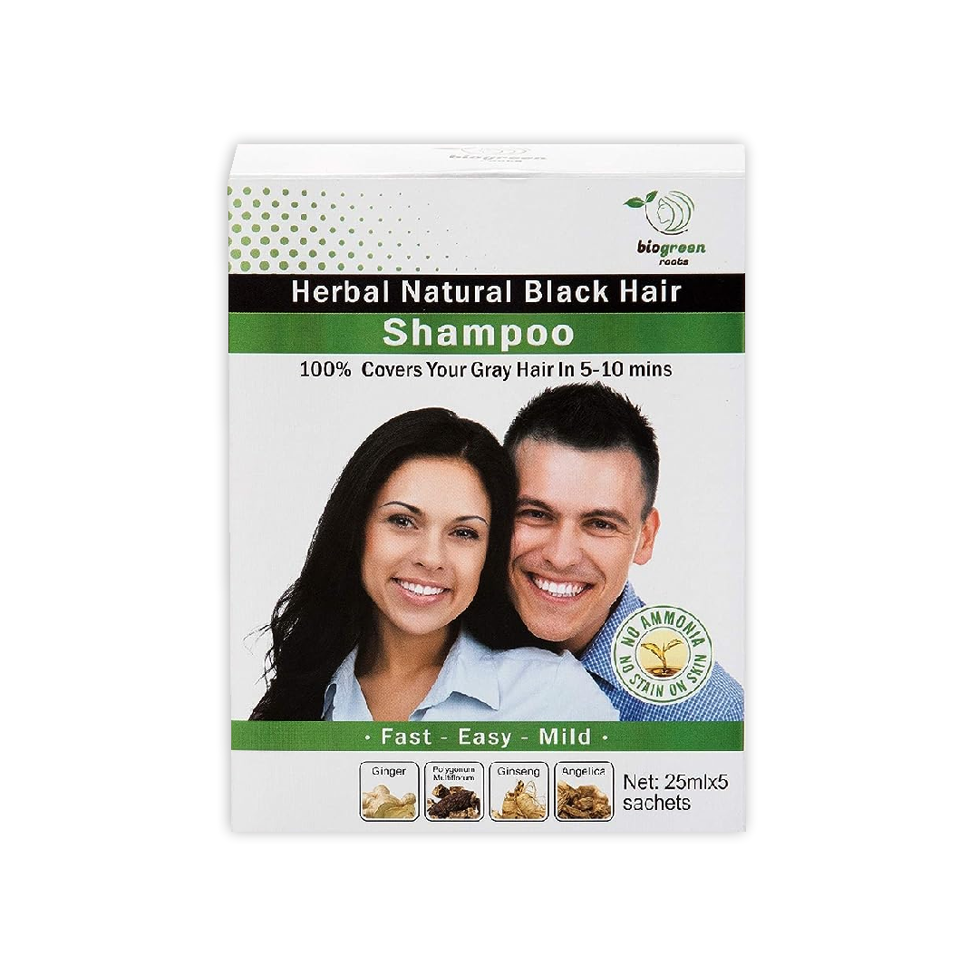 BIOGREEN ROOTS NATURAL BLACK HAIR SHAMPOO