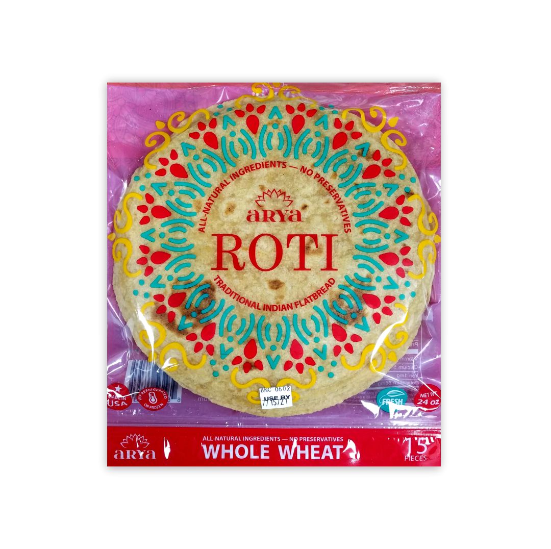Supermarket Roti ARYA ROTI WHOLE WHEAT (15 PCS) – New Indian Supermarket, Tracy