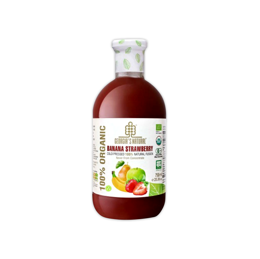 GEORGIA'S NATURAL ORGANIC BANANA STRAWBERRY JUICE 1LTR