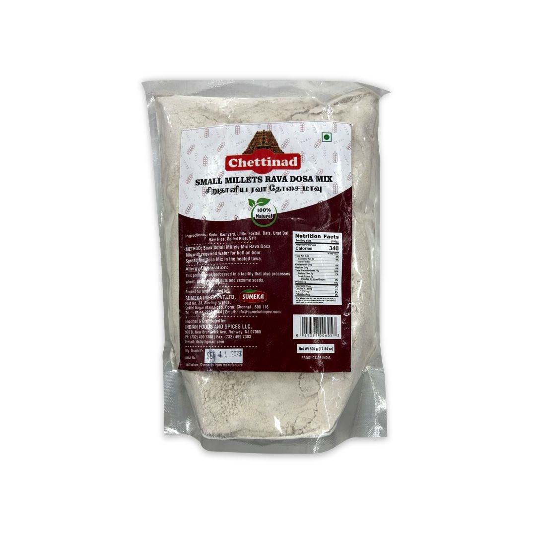 CHETTINAD SMALL MILLETS RAVA DOSA MIX – New Indian Supermarket, Tracy