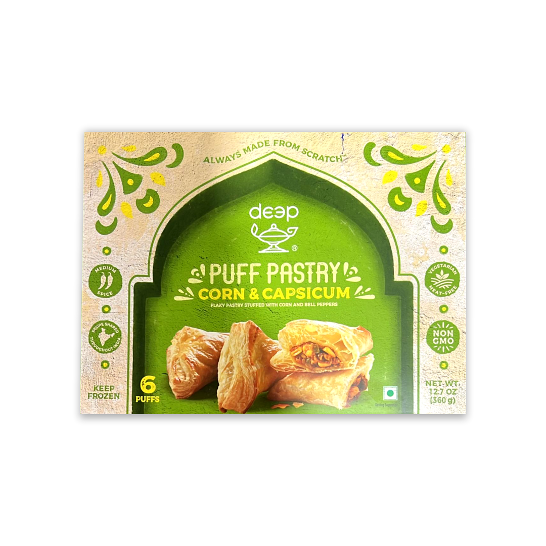 DEEP PUFF PASTRY CORN & CAPSICUM 6 PCS