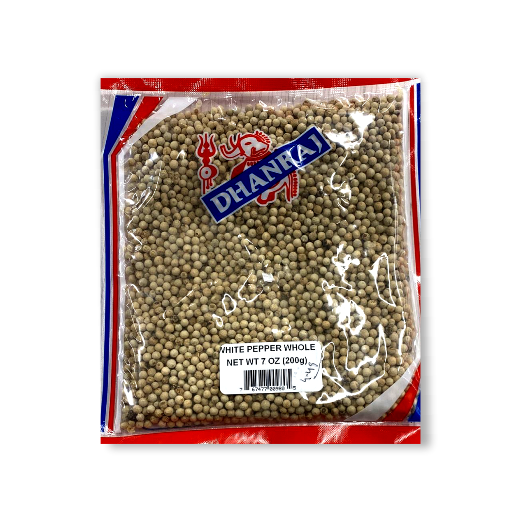 DHANRAJ WHITE PEPPER WHOLE