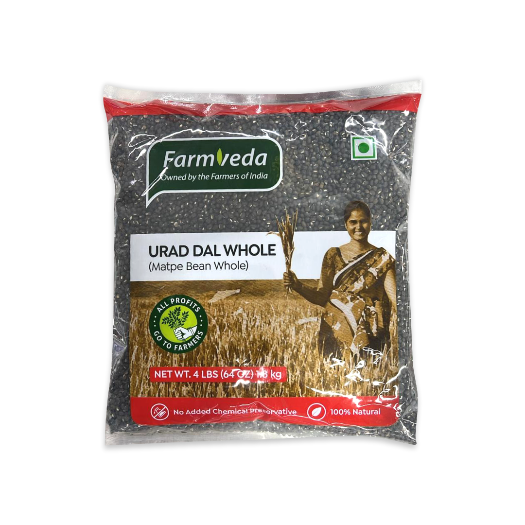 FARMVEDA URAD DAL WHOLE (MATPE BEAN WHOLE)