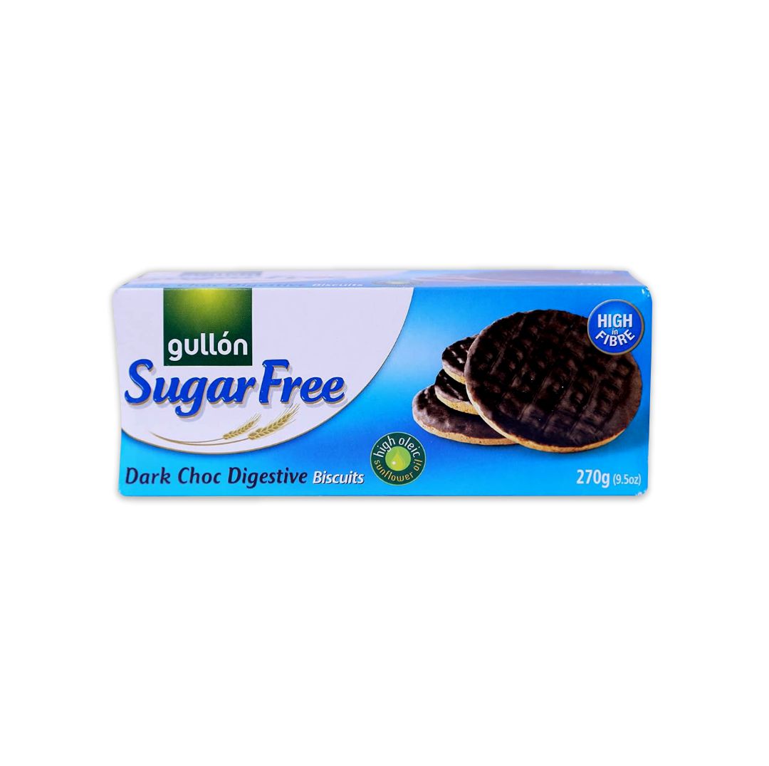 GULLON SUGAR FREE DARK CHOC DIGESTIVE BISCUITS