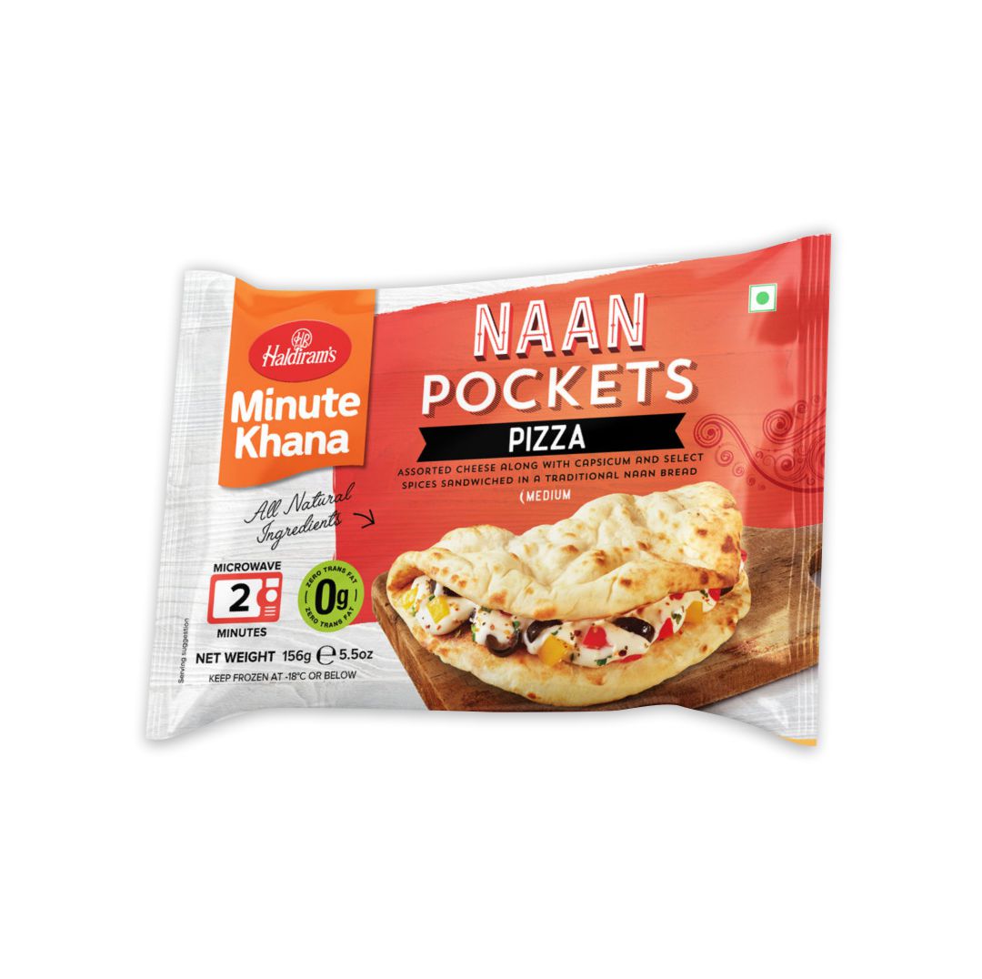 HALDIRAMS MINUTE KHANA NAAN POCKETS PIZZA