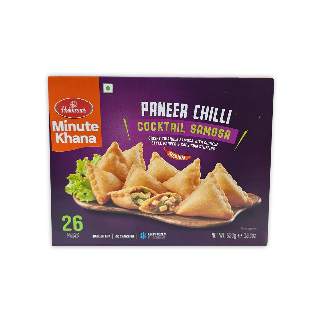 HALDIRAMS MINUTE KHANA PANEER CHILLI COCKTAIL SAMOSA 26 PCS