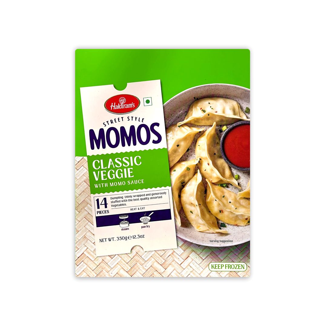 HALDIRAMS MOMOS CLASSIC VEGGIE 14 PCS – New Indian Supermarket, Tracy