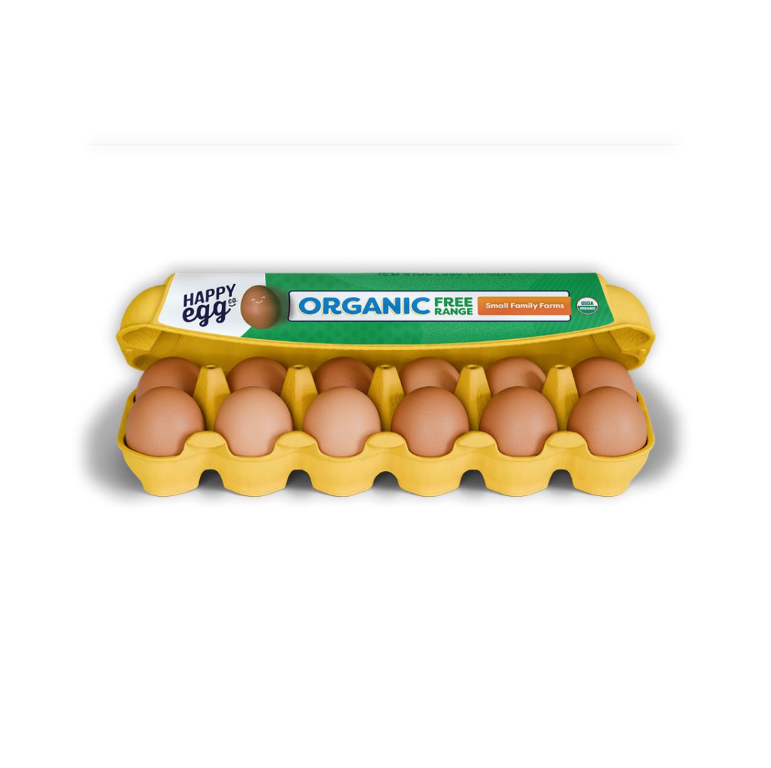 HAPPY EGG ORGANIC BROWN EGGS 12 CT