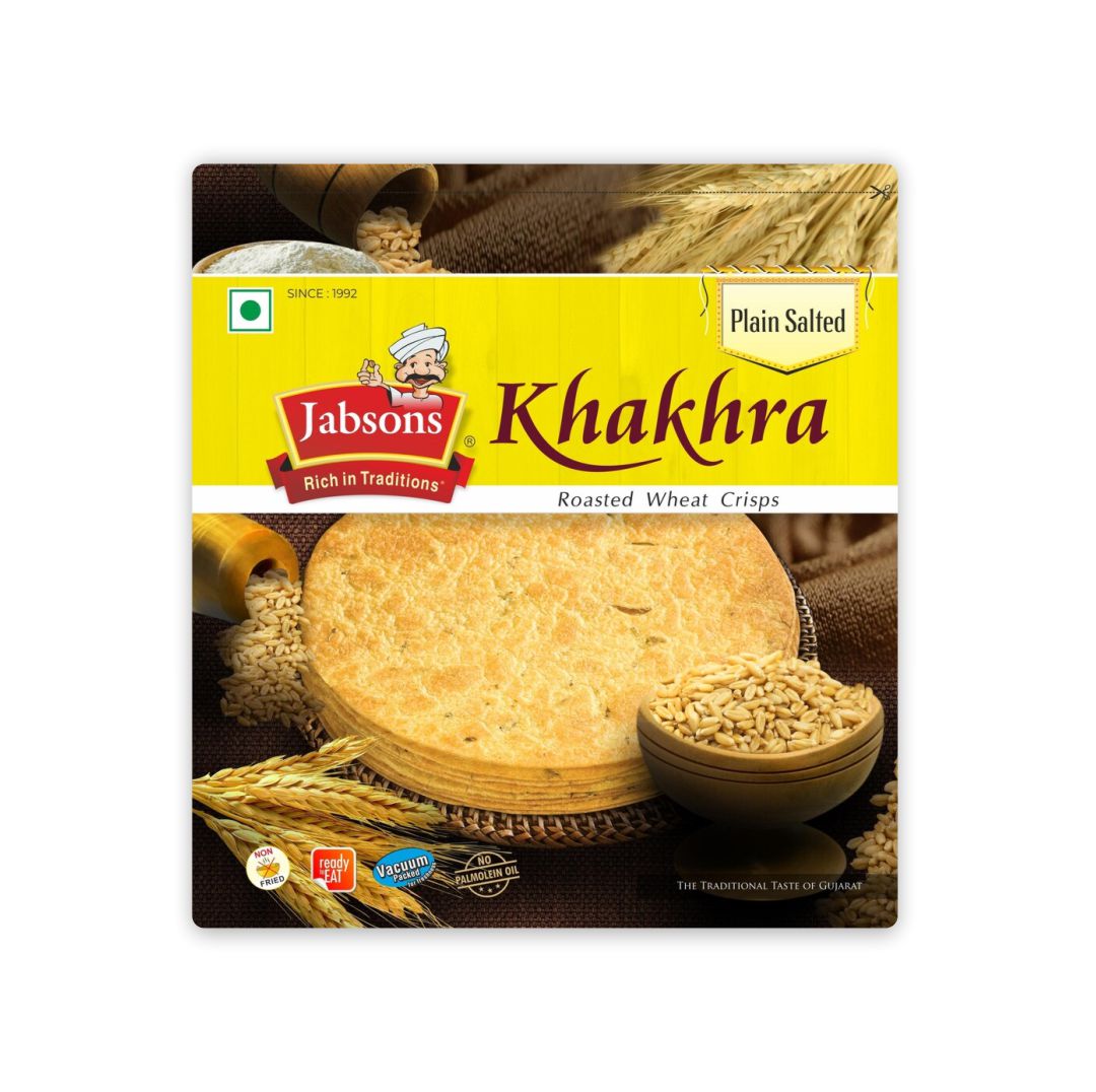 JABSONS KHAKHRA ROASTED WHEAT CRISPS ( PLAIN SALTED )