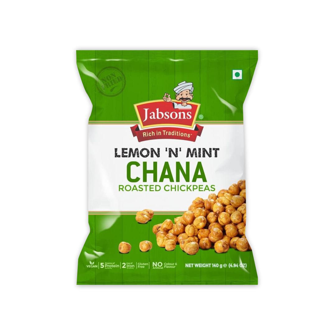 JABSONS LEMON N MINT CHANA ROASTED CHICKPEAS