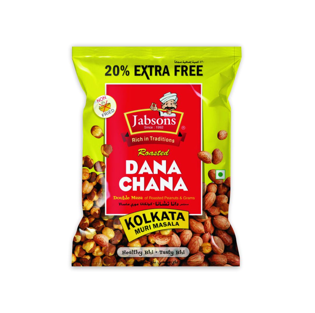 JABSONS ROASTED DANA CHANA KOLKATA MURI MASALA 20% EXTRA FREE