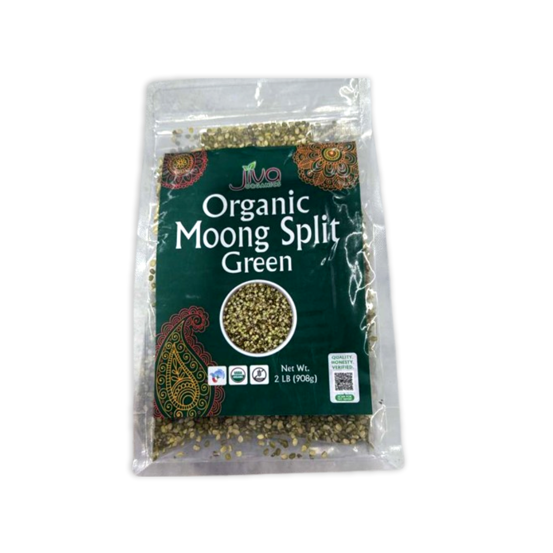 JIVA ORGANIC MOONG SPLIT GREEN 2 LB