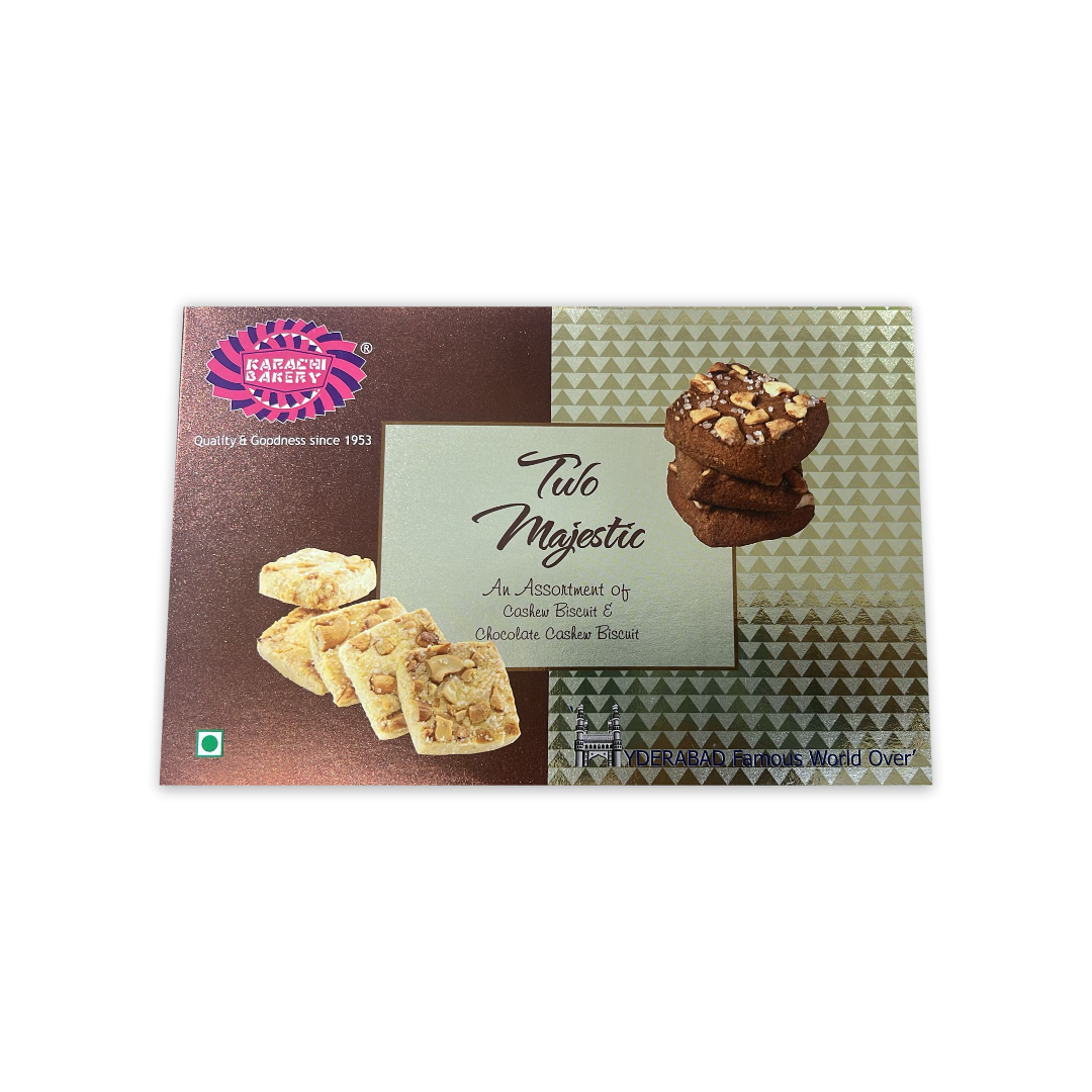 KARACHI BAKERY TULO MAJESTIC AN ASSONRTMENT CASHEW BISCUIT & CHOCOLATE CASHEW BISCUIT