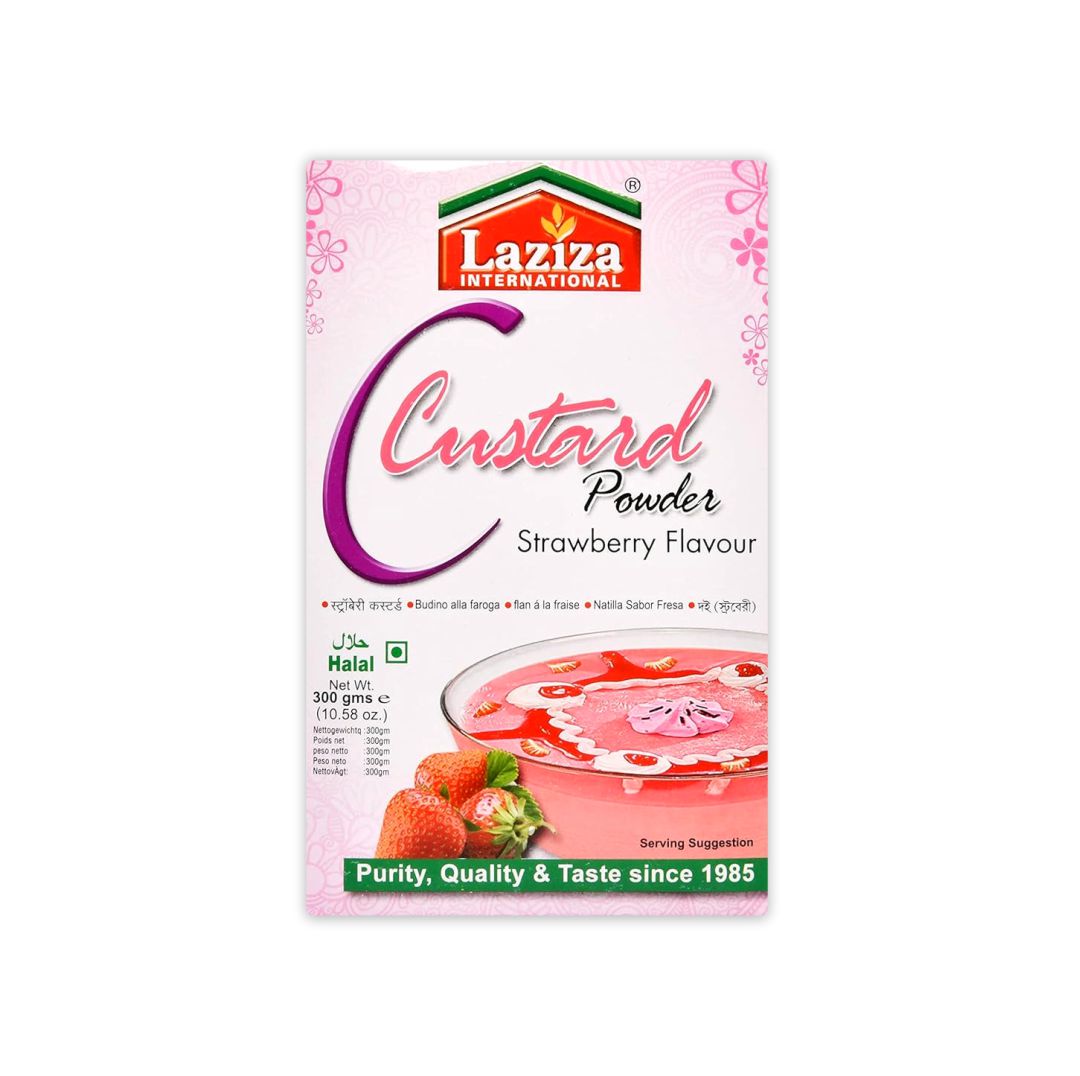 LAZIZA INTERNATIONAL CUSTARD POWDER STRAWBERRY FLAVOUR