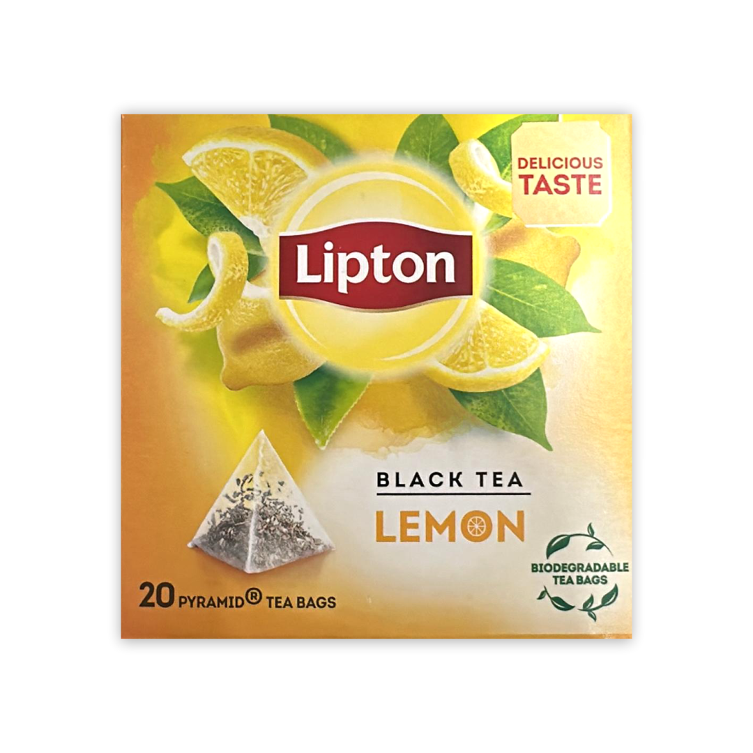 LIPTON BLACK TEA LEMON 20 TEA BAGS