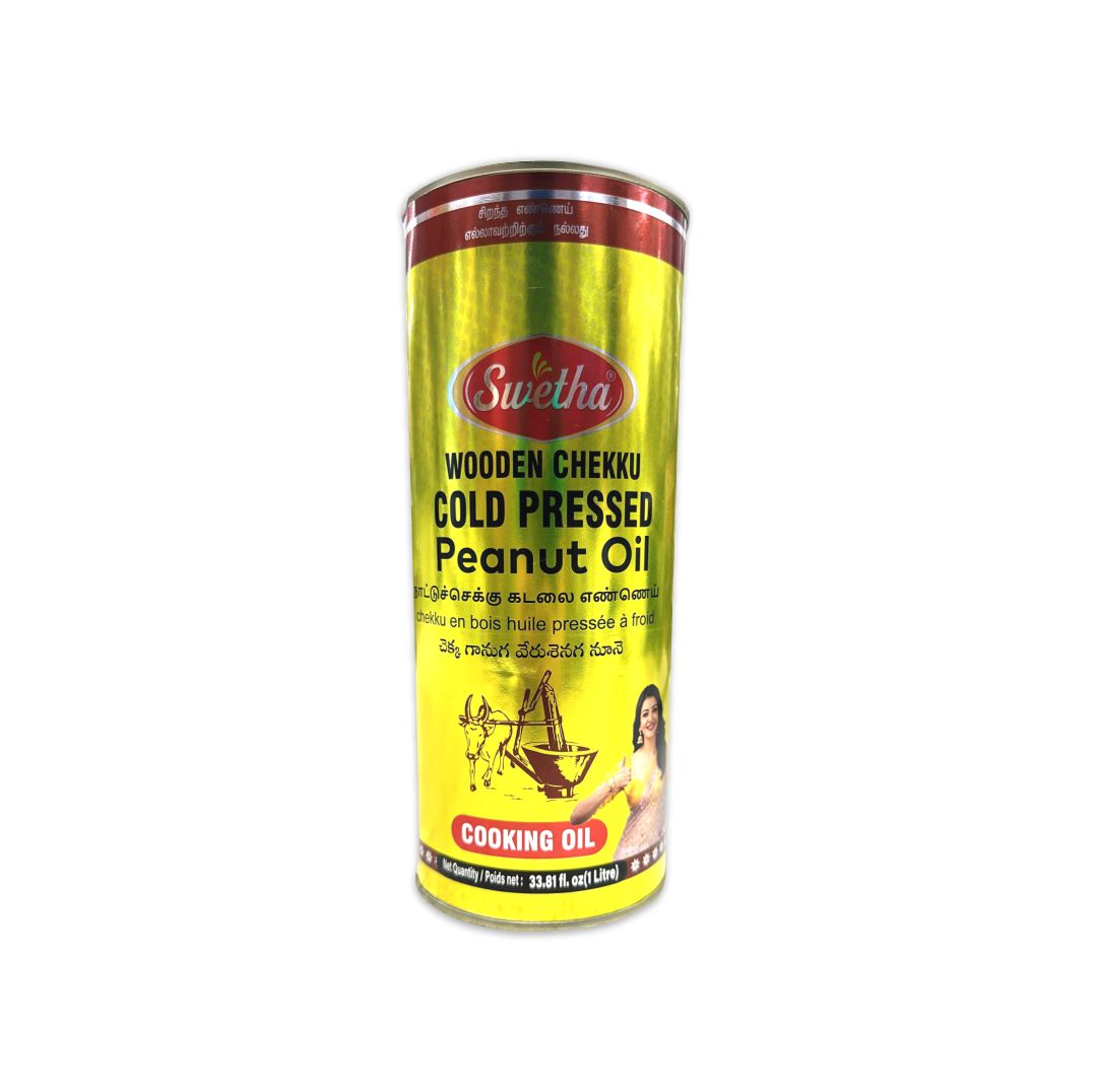 SWETHA WOODEN CHEKKU COLD PRESSED PEANUT OIL (COOKING OIL)