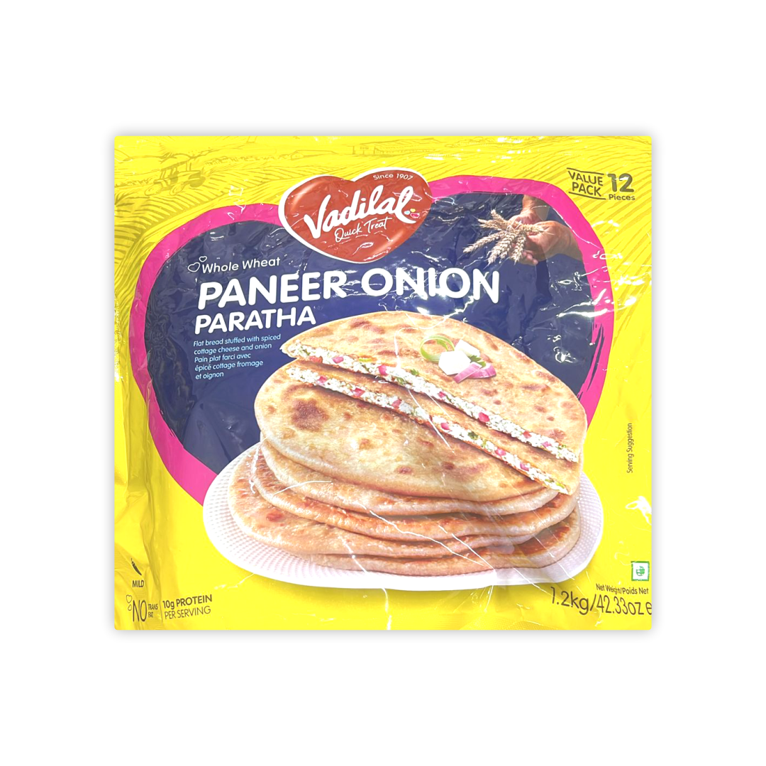 VADILAL WHOLE WHEAT PANEER ONION PARATHA (12 PCS)