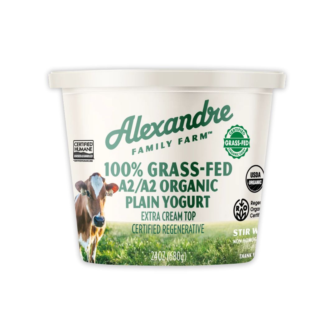 ALEXANDER FAMILY FARM 100% GRASS-FED A2/A2 ORANIC PLAIN YOGURT